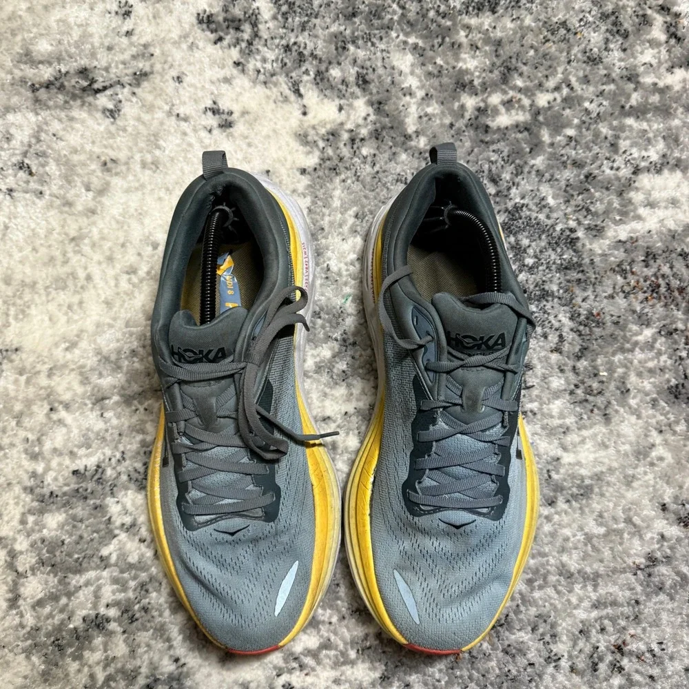 Hoka Bondi 8 Mens Running Shoes Goblin‎ Blue Mountain Spring 1123202 Size 12 D